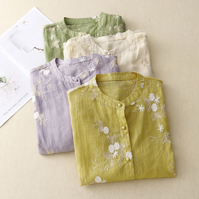 Helen | Botanically Embroidered Blouse