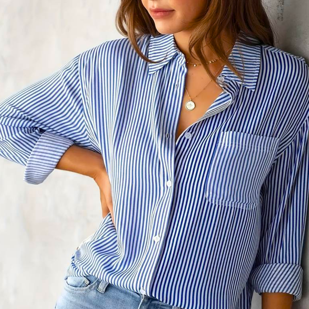 Willow | Modern Striped Women’s Blouse