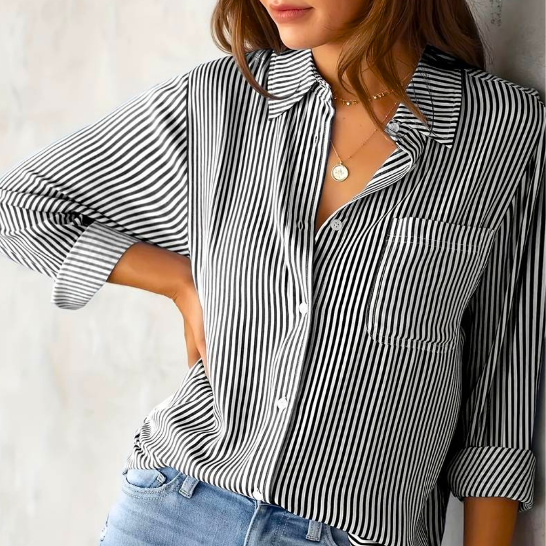 Willow | Modern Striped Women’s Blouse