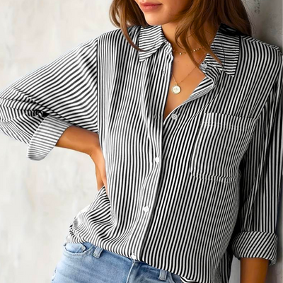 Willow | Modern Striped Women’s Blouse