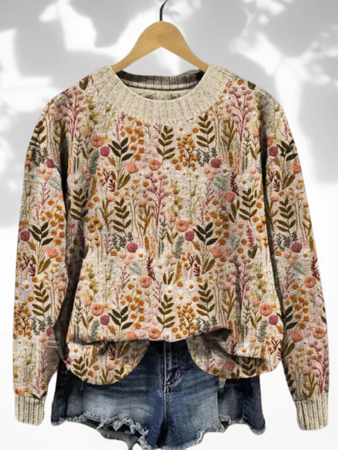 Madeline | Comfortable Floral Sweater