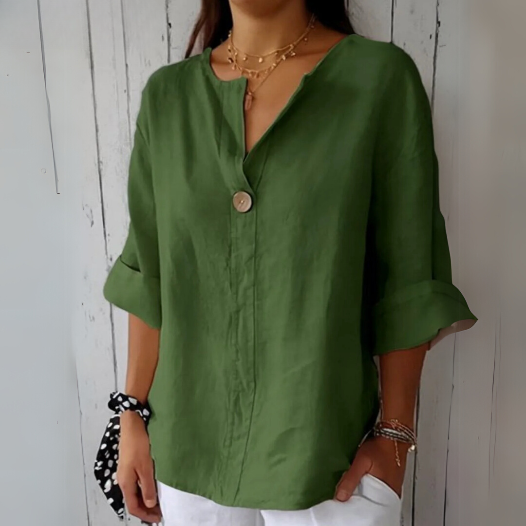 Nona | Simple Elegance V-Neck Blouse