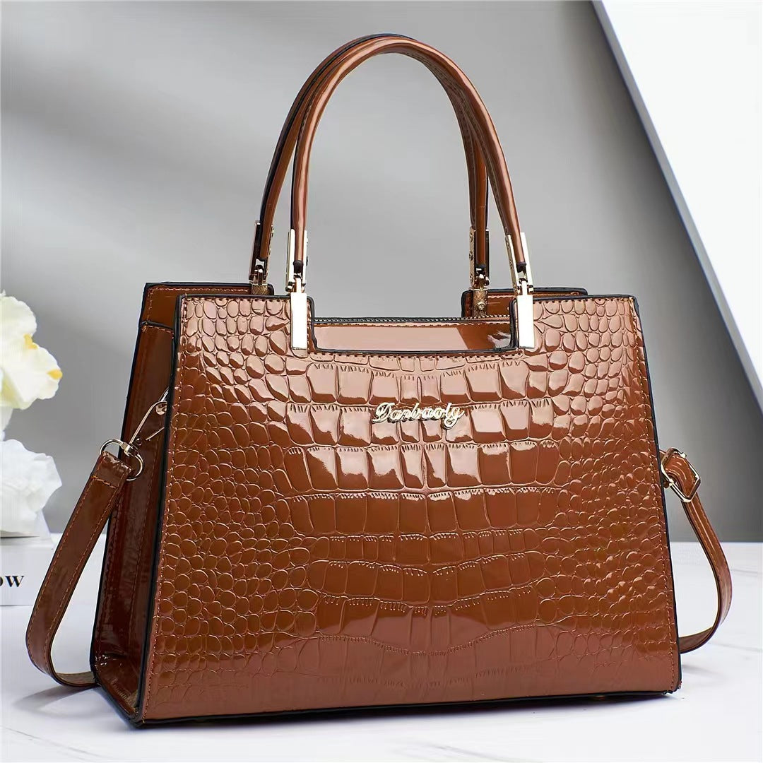 Berlyn | Elegant Shine Croc-Embossed Luxury Bag