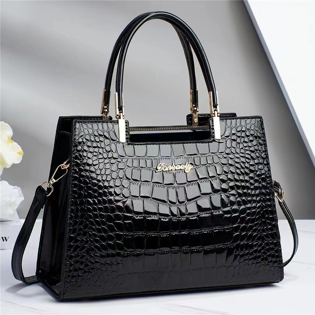 Berlyn | Elegant Shine Croc-Embossed Luxury Bag