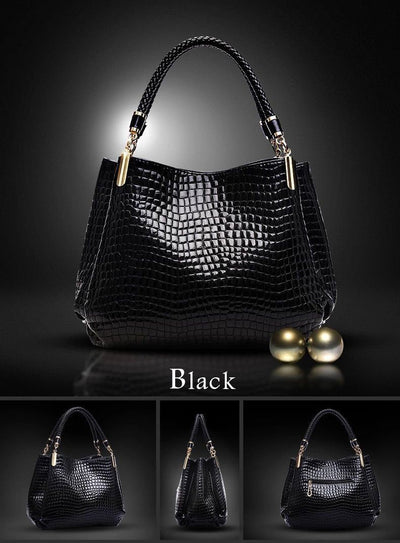 Isabella | Timeless Elegance | Croc-Pattern Handbag