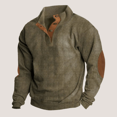 Lorenzo | Corduroy Sweatshirt with a Classic Collar