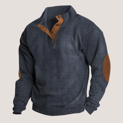 Lorenzo | Corduroy Sweatshirt with a Classic Collar