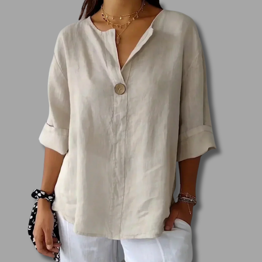 Nona | Simple Elegance V-Neck Blouse