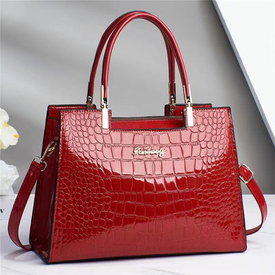 Berlyn | Elegant Shine Croc-Embossed Luxury Bag