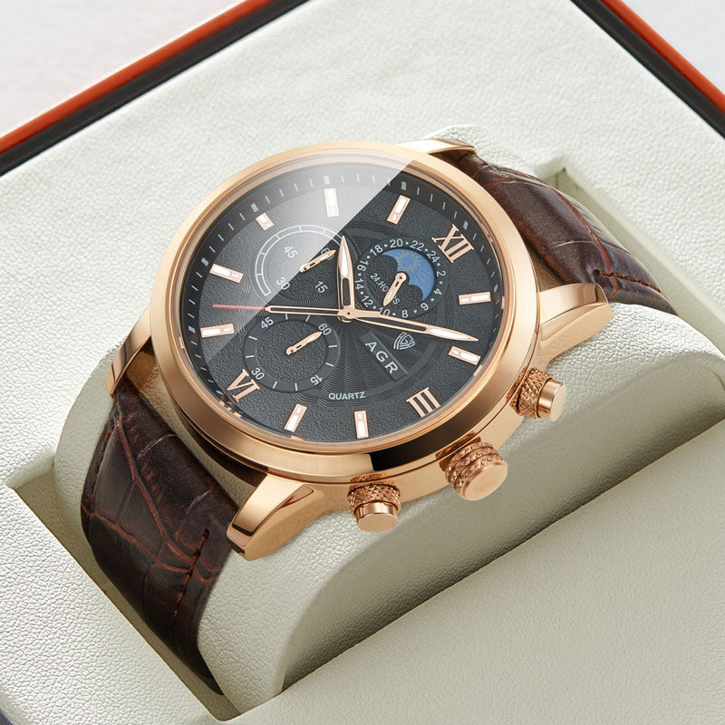 Luxury Leather Quartz Watch