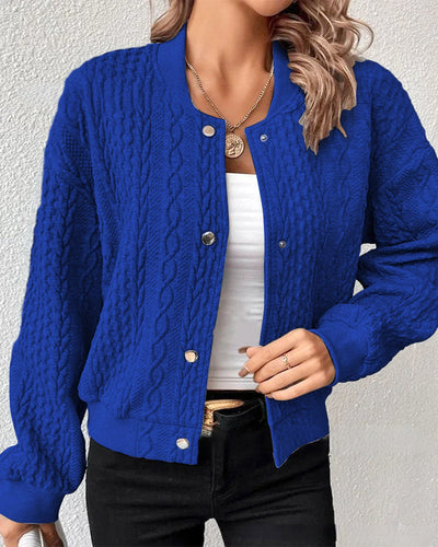 Sydney | Comfortable knitted jacket with handmade details