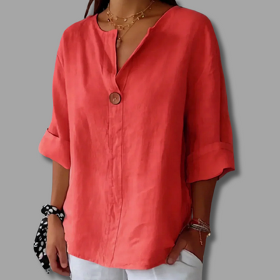 Nona | Simple Elegance V-Neck Blouse