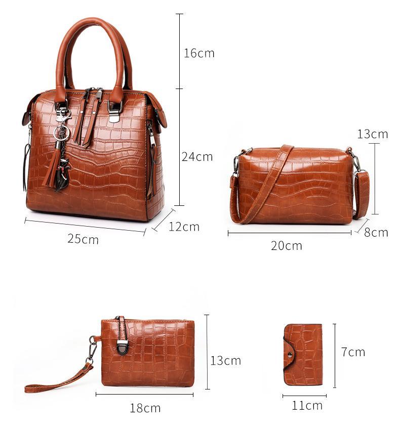 Timeless Charm | Stylish 4-Piece Handbag Set