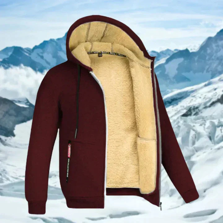 Caleb | Men's Hooded Winter Jacket with Fleece Lining