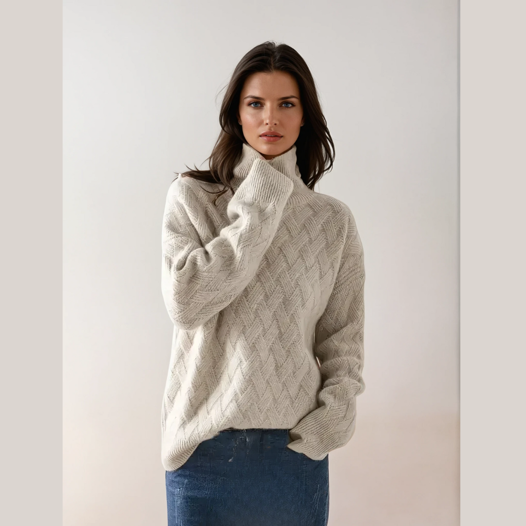 Yoko | Oversized Cashmere Turtleneck