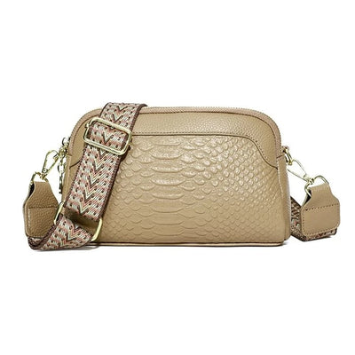 Olivia™ Elegant Allure | Croc-Pattern Mini Crossbody Bag