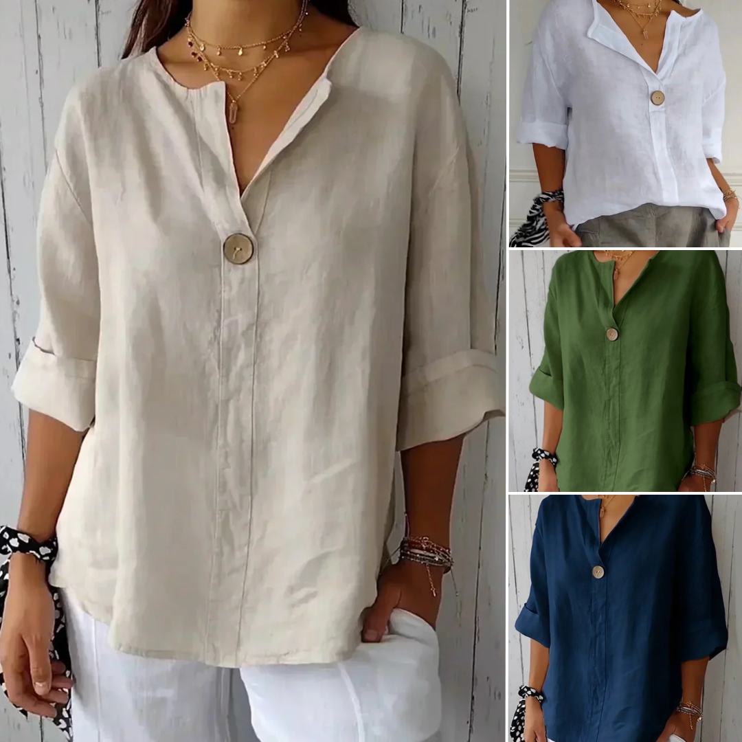 Nona | Simple Elegance V-Neck Blouse