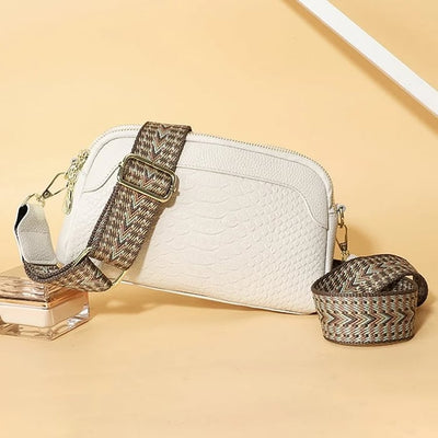 Olivia™ Elegant Allure | Croc-Pattern Mini Crossbody Bag