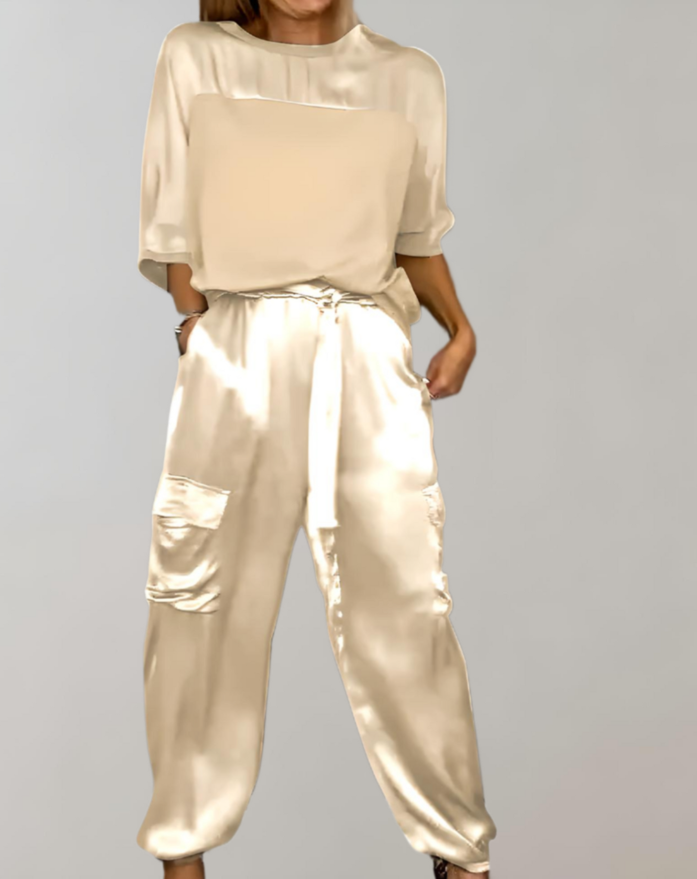 ADIE | ELEGANT SILKY LOUNGE & CARGO SET