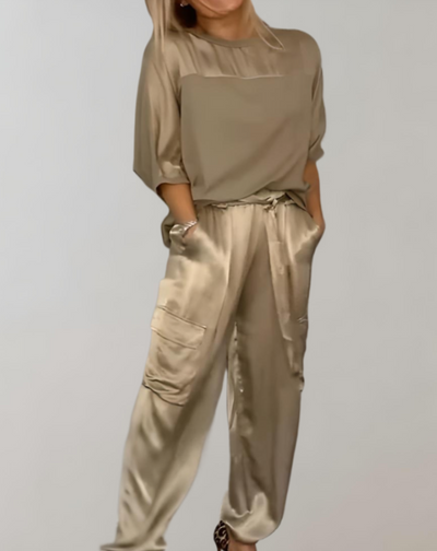 ADIE | ELEGANT SILKY LOUNGE & CARGO SET