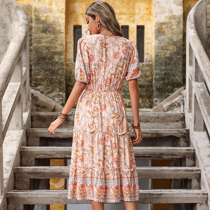 LUNA | FLORAL PRINT MAXI DRESS