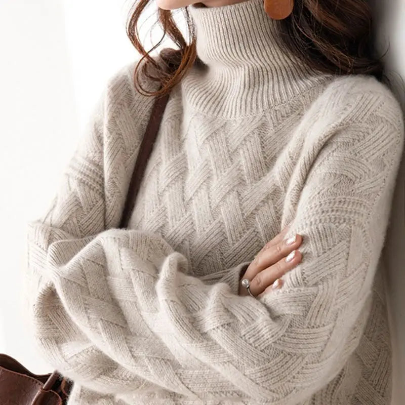 Yoko | Oversized Cashmere Turtleneck