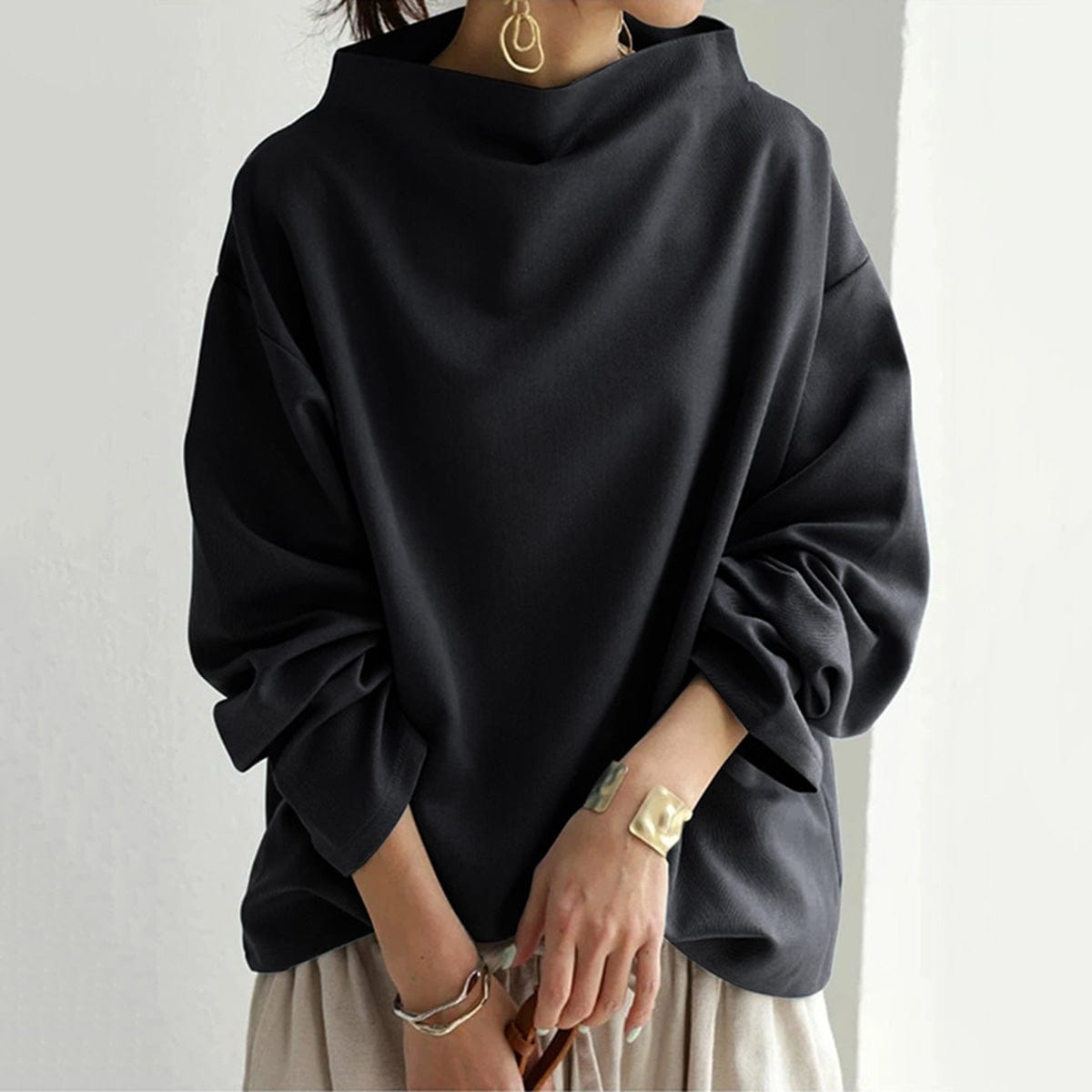 SERAPHINA | Elegant High Neck Sweater