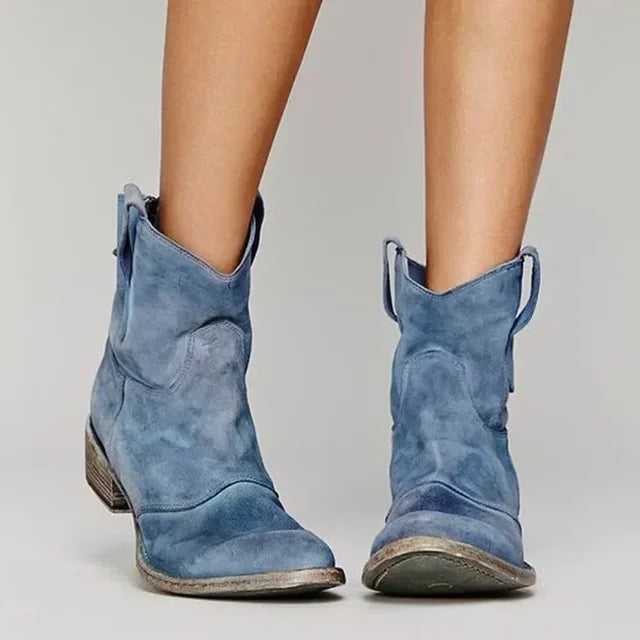 SAVANNAH | Retro Western Ankle Boots