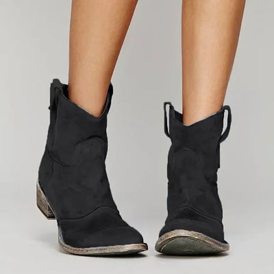 SAVANNAH | Retro Western Ankle Boots