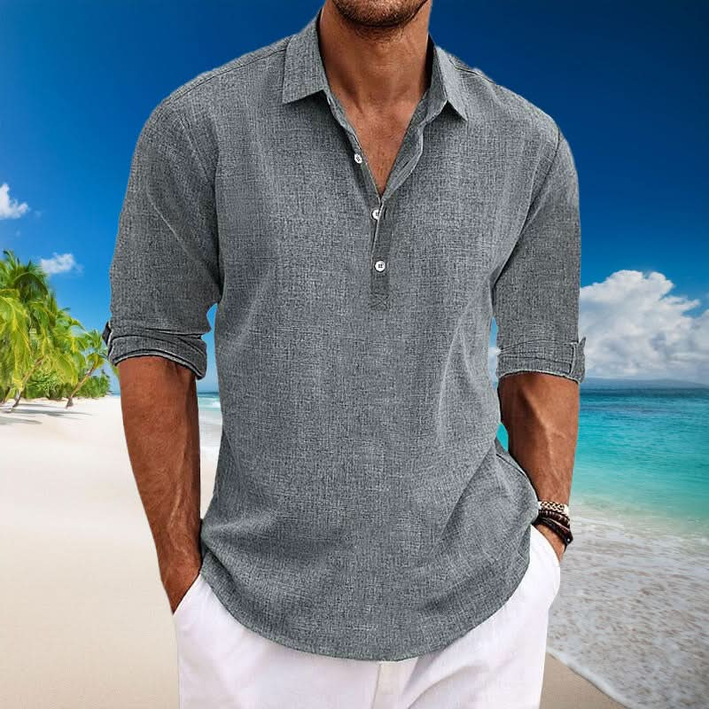 Tyler |  Casual Linen Long Sleeve Shirt