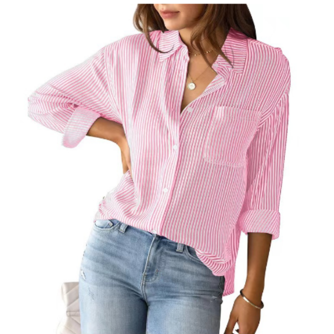 Willow | Modern Striped Women’s Blouse