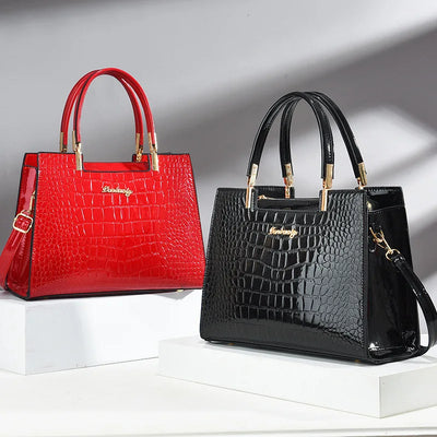 Berlyn | Elegant Shine Croc-Embossed Luxury Bag