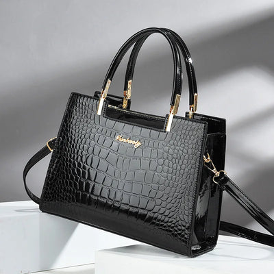 Berlyn | Elegant Shine Croc-Embossed Luxury Bag