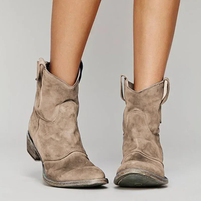 SAVANNAH | Retro Western Ankle Boots