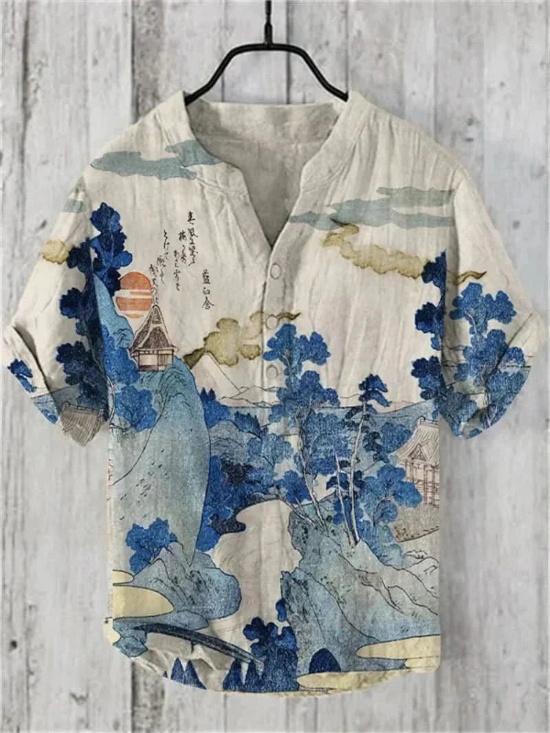 Neil | Artistic Linen-Silk Shirt