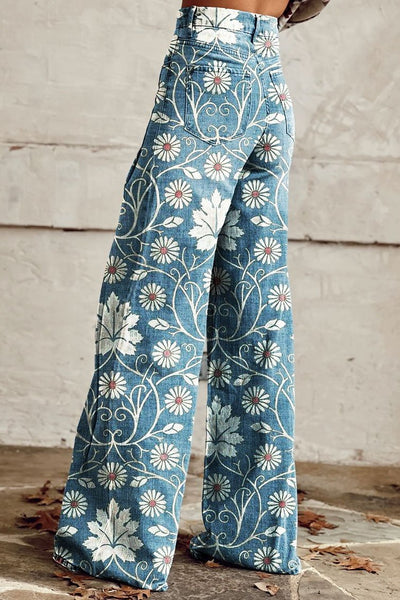 BLUE | VINTAGE FLOWER PANTS