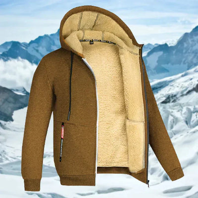 Caleb | Men's Hooded Winter Jacket with Fleece Lining