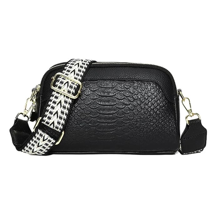 Olivia™ Elegant Allure | Croc-Pattern Mini Crossbody Bag