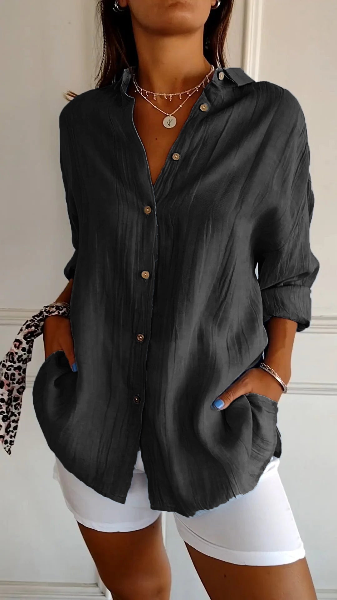 Sasha | Refined Pleated Shirt with Timeless Elegance