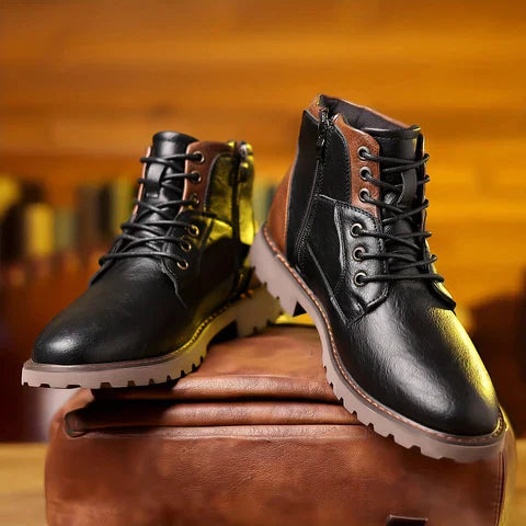 Knox | Robust Leather Lace-Up Boots